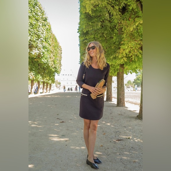 Tuckernuck Black and White Francoise Mod Mini Dress Officecore Nautical SZ XXL - Picture 2 of 10